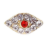 Fuschia, Fuschia Nail Art - Crystal Brooch - Red Eye, Mk Beauty Club, Nail Art