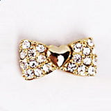 Fuschia, Fuschia Nail Art Charms - Princess Bow - Gold, Mk Beauty Club, Nail Art Charms