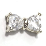 Fuschia, Fuschia Nail Art Charms - Bow Tie - Silver, Mk Beauty Club, Nail Art Charms