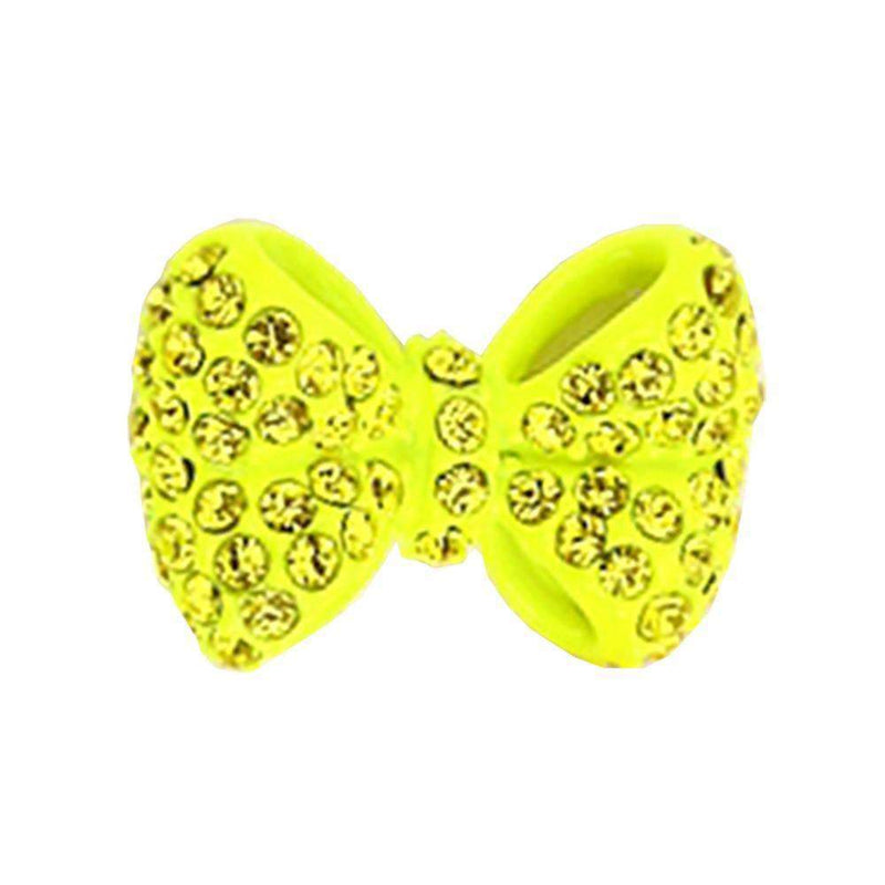 Fuschia, Fuschia Nail Art Charms -  Neon Bow - Yellow, Mk Beauty Club, Nail Art Charms