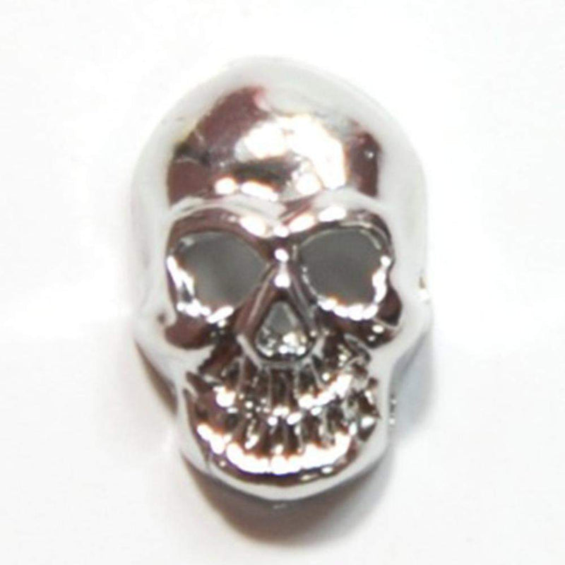 Fuschia, Fuschia Nail Art - Skull - Silver, Mk Beauty Club, Nail Art