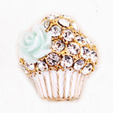 Fuschia, Fuschia Nail Art Large Cupcake - Blue/White, Mk Beauty Club, Nail Art