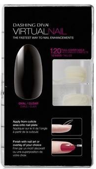 Dashing Diva, Dashing Diva Virtual Nail - Clear Almond, Mk Beauty Club, Full Cover Nail Tips