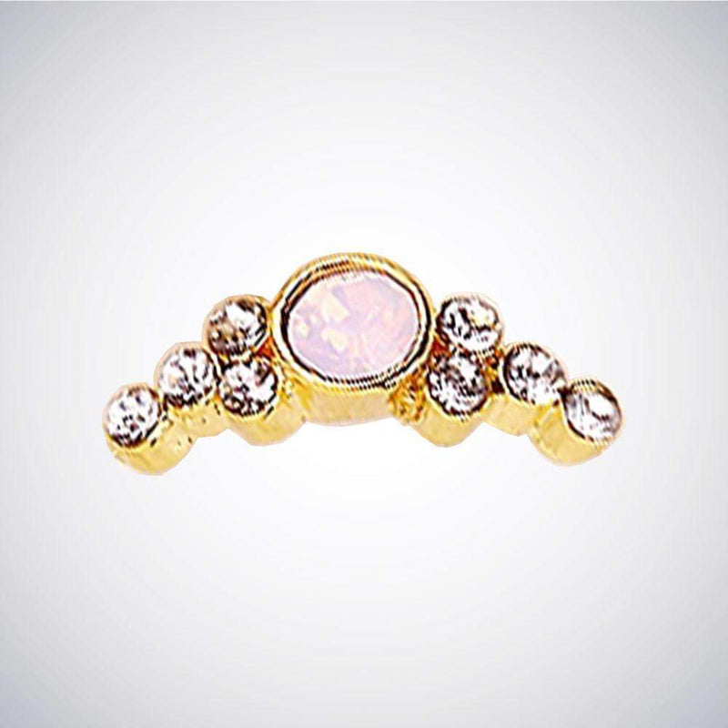 Fuschia, Fuschia Nail Art -  Nail Tiara - Pink/Gold, Mk Beauty Club, Nail Art