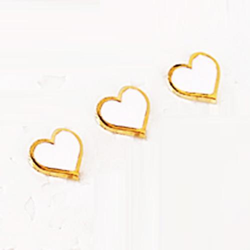 Fuschia, Fuschia Nail Art - Heart - White, Mk Beauty Club, Nail Art