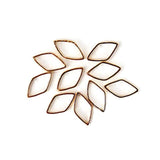 Fuschia, Fuschia Nail Art - Flat Oval Outline - Gold, Mk Beauty Club, Metal Parts