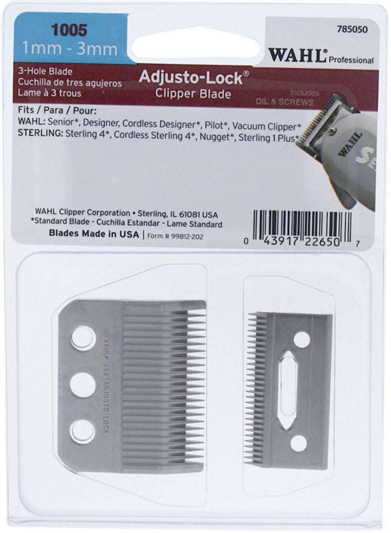Wahl 3 Hole Clipper Blade  #1005 Adjusto-lock 785050