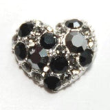 Fuschia, Fuschia Nail Art - Heart Crystal Assortment - Black, Mk Beauty Club, Nail Art