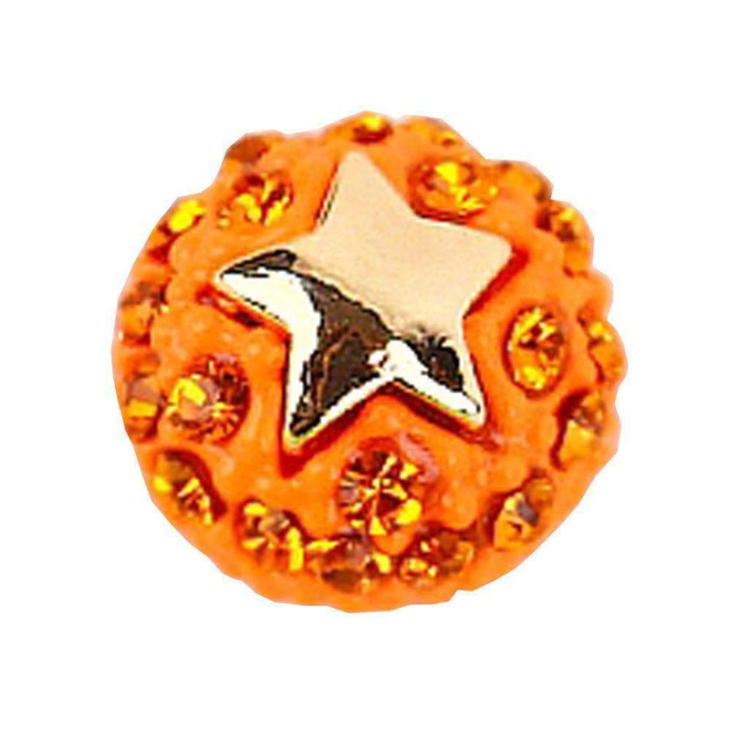 Fuschia, Fuschia Nail Art Charms - Ball & Star - Neon Orange, Mk Beauty Club, Nail Art Charms