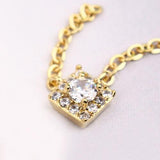 Fuschia, Fuschia Nail Art - Crystal Necklace - Gold White, Mk Beauty Club, Nail Art