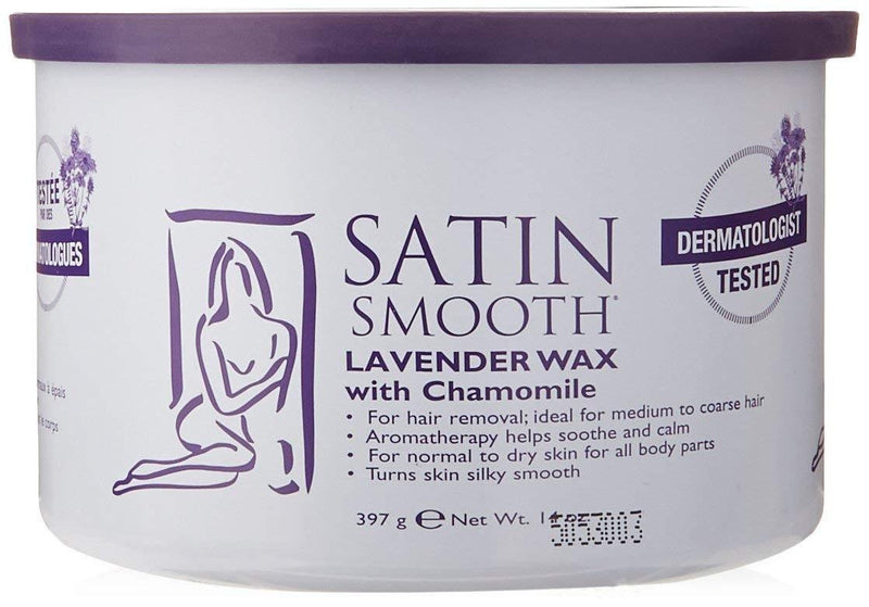 Satin Smooth, Satin Smooth Lavender Wax with Chamomile, 14 Ounce, Mk Beauty Club, Wax