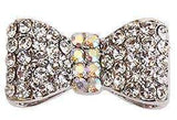 Fuschia, Fuschia Nail Art Charms - Large Bow - Crystal/Silver, Mk Beauty Club, Nail Art Charms