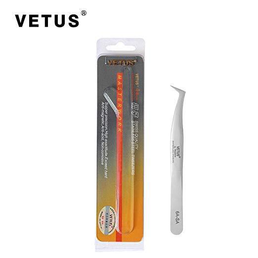 Vetus Tweezers, Vetus Tweezers - Eyelash Extension Tweezers 6A-SA, Mk Beauty Club, Tweezers