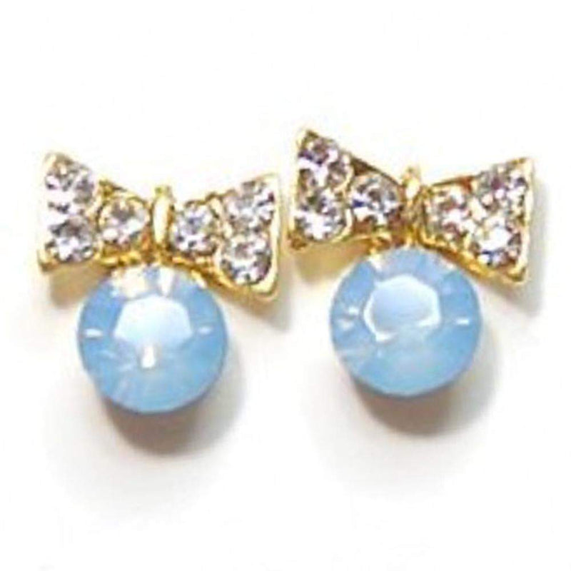 Fuschia, Fuschia Nail Art Charms - Bow & Bell - Blue/Gold, Mk Beauty Club, Nail Art Charms