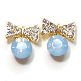 Fuschia, Fuschia Nail Art Charms - Bow & Bell - Blue/Gold, Mk Beauty Club, Nail Art Charms