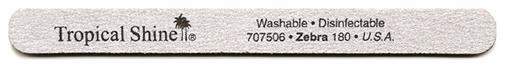 Tropical Shine, Tropical Shine Zebra File - Washable Disinfectable Medium 180, Mk Beauty Club, Nail Files