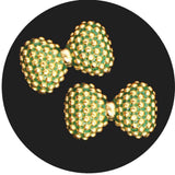 Fuschia, Fuschia Nail Art Charms -  Textured Bow - Army Green, Mk Beauty Club, Nail Art Charms