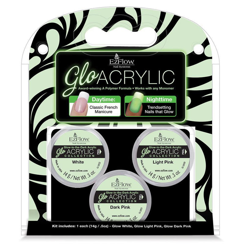 Ez Flow, Ez Flow -  Glow In the Dark - Glo Acrylic Collection, Mk Beauty Club, Acrylic powder