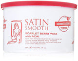 Satin Smooth, Satin Smooth Scarlet Berry Wax with Acai, 14 Ounce, Mk Beauty Club, Wax