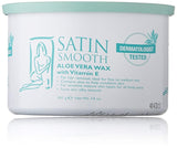 Satin Smooth, Satin Smooth Aloe Vera Pot Wax, 14 Ounce, Mk Beauty Club, Wax