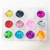 Nail Art Supply, Small Glitter Set - 12pc, Mk Beauty Club, Glitter