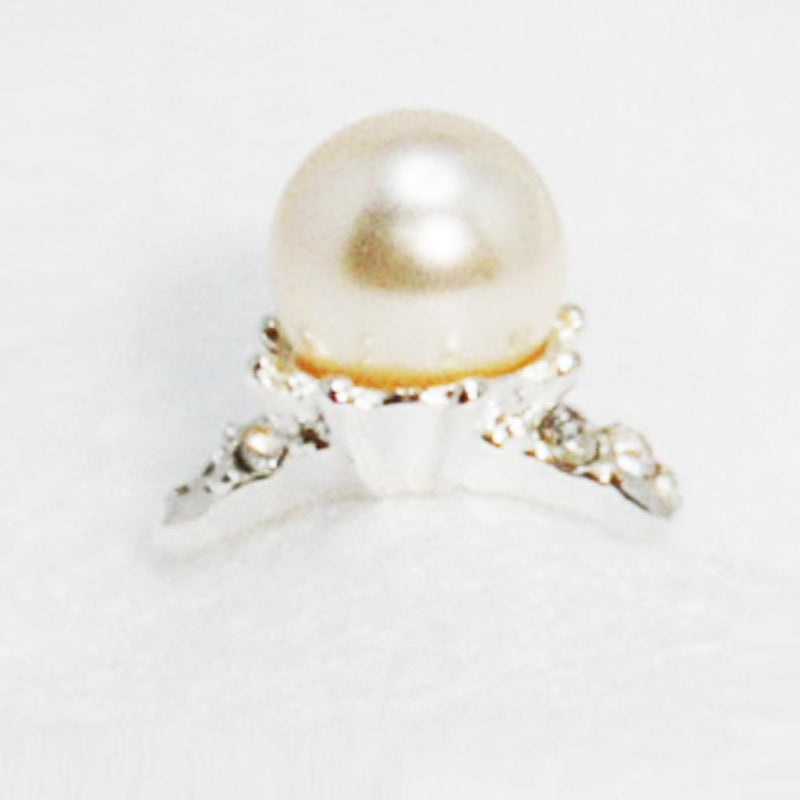 Fuschia, Fuschia Nail Art - Nail Ring - Pearl/Silver, Mk Beauty Club, Nail Art