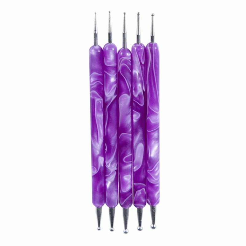 Nail Supply, Dotting Tool Set - Purple Marble, Mk Beauty Club, Nail Art