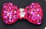 Fuschia, Fuschia Nail Art Charms - Crystal Bow - Neon Purple, Mk Beauty Club, Nail Art Charms