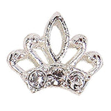 Fuschia, Fuschia Nail Art - Mini Crown - Silver, Mk Beauty Club, Nail Art