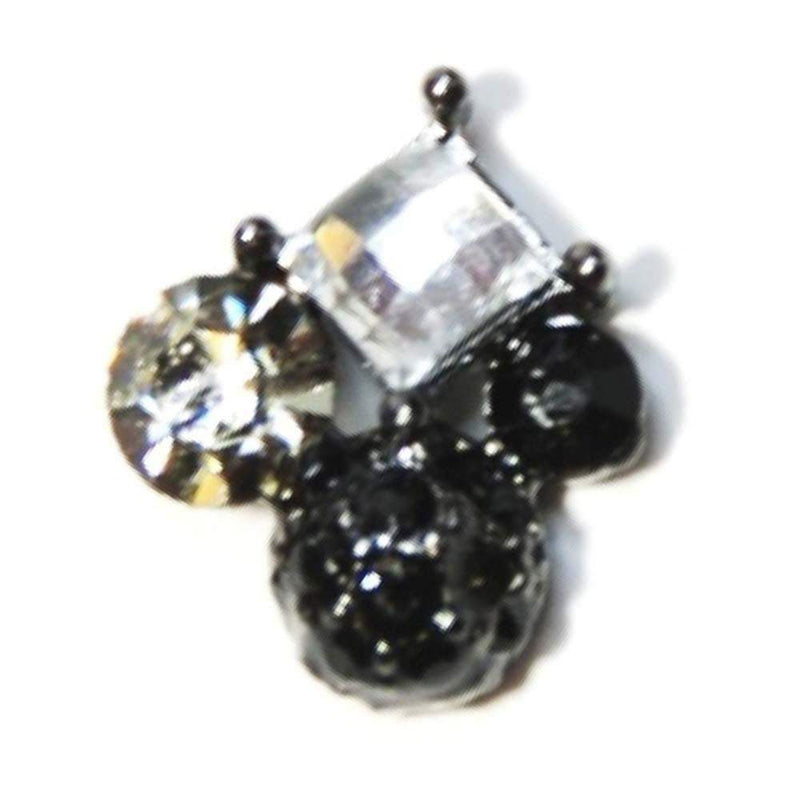 Fuschia, Fuschia Nail Art - Assorted Crystals - Black, Mk Beauty Club, Nail Art