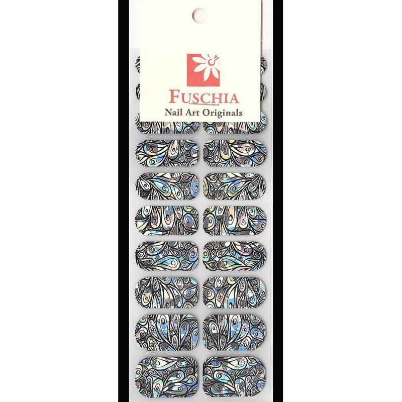 Fuschia, Fuschia Nail Wraps - Hologram Peacock, Mk Beauty Club, Nail Wrap