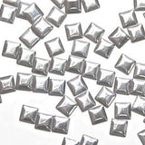 Fuschia, Fuschia Nail Art - Nail Studs - Large Silver Square, Mk Beauty Club, Metal Parts