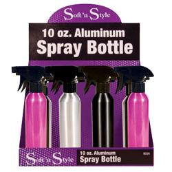 Burmax, Soft N Style- Aluminum Spray Bottle 10oz - Silver, Mk Beauty Club, Spray Bottle