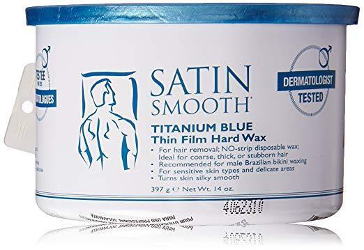 Satin Smooth, Satin Smooth Titanium Blue Thin Film Hard Wax, Mk Beauty Club, Wax