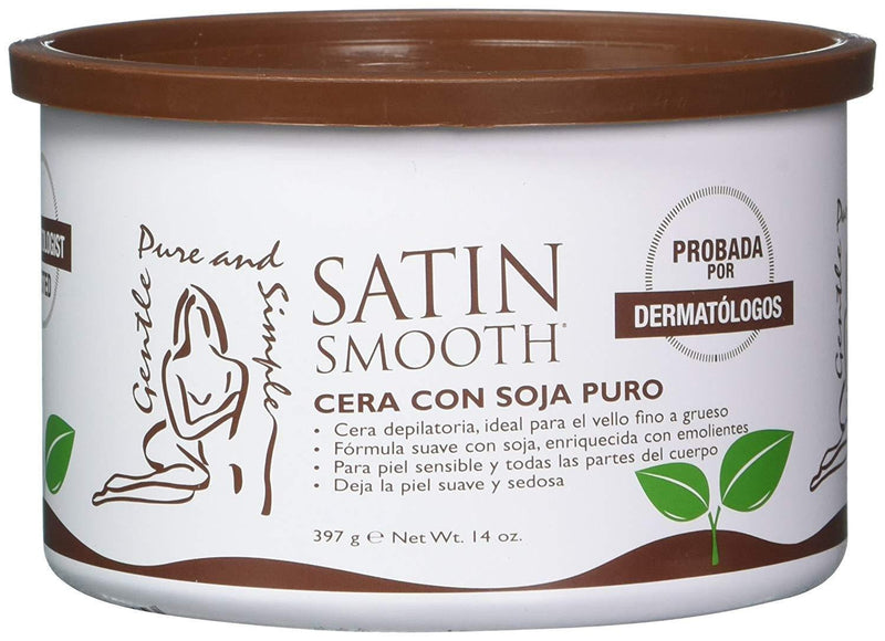 Satin Smooth, Satin Smooth Organic Soy Wax, 14 Ounce, Mk Beauty Club, Wax