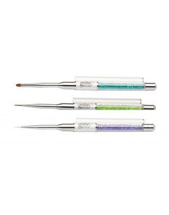 Nail Harmony, Gelish Harmony Brush Set 3pcs - Nail Art Brushes, Mk Beauty Club, Acrylic brush