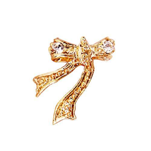 Fuschia, Fuschia Nail Art - Long Ribbon - Crystal/Gold, Mk Beauty Club, Nail Art