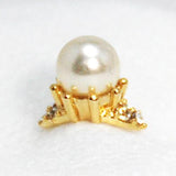 Fuschia, Fuschia Nail Art - Nail Ring - Pearl/Gold, Mk Beauty Club, Nail Art