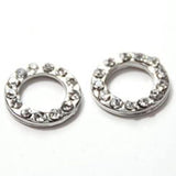 Fuschia, Fuschia Nail Art - Crystal Circle Silver, Mk Beauty Club, Nail Art