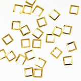 Fuschia, Fuschia Nail Art - Gold Metal Square, Mk Beauty Club, Metal Parts