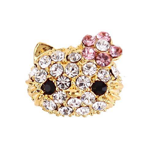 Fuschia, Fuschia Nail Art - Hello Kitty - Gold/Pink, Mk Beauty Club, Nail Art