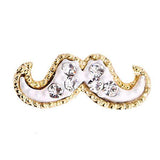 Fuschia, Fuschia Nail Art - Mustache - White, Mk Beauty Club, Nail Art