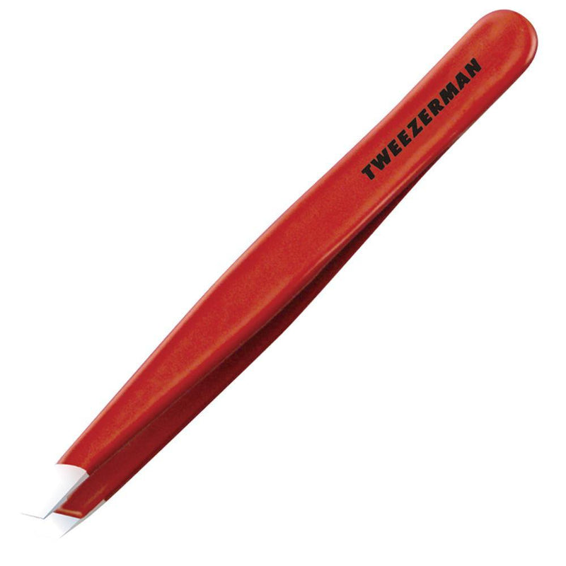 Tweezerman, Tweezerman - Stainless Steel Slant Tweezer - Red, Mk Beauty Club, Tweezers