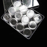 Nail Supply, Acrylic Clear Glitter Jar and Case / Small, Mk Beauty Club, Jars