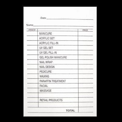 DL Professional, DL Pro - Nail Salon Check Pad, Mk Beauty Club, Check Pad