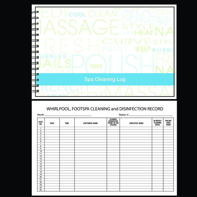 DL Professional, DL Pro - Daily Cleaning & Disinfection Book, Mk Beauty Club, Cleaning Log