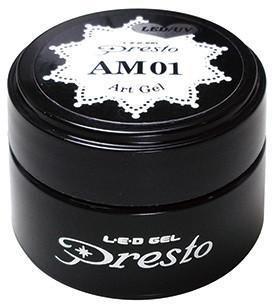 Presto, Presto Art Gel 2g Jar - AM01 White, Mk Beauty Club, Art Gel