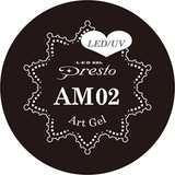 Presto, Presto Art Gel 2g Jar - AM02 Black, Mk Beauty Club, Art Gel