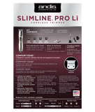 Andis Slimline Pro Li T-Blade Barber Hair Trimmer Chrome