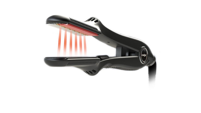 Croc Titanium Infrared 1.5" Flat Iron Hair Straightener Black